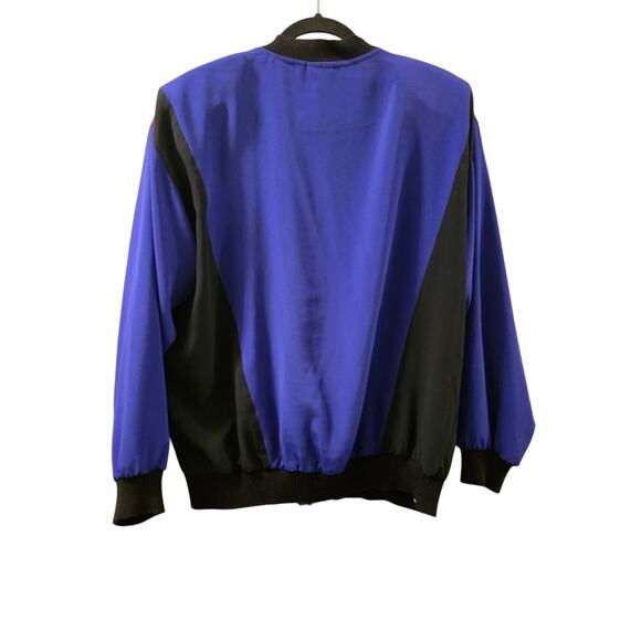 Vtg 80s Multicolored Art To Wear Jacket Womens M USA Artistic Geometric Zip Up - Picture 2 of 10